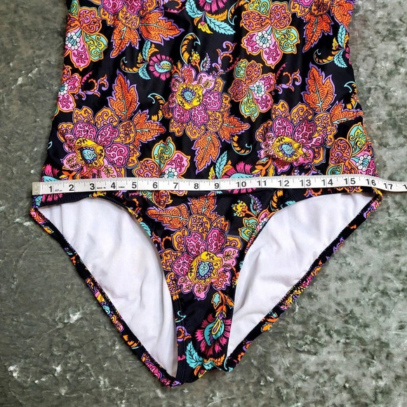 Clean Water Halter Vibrant Floral One-Piece Swimsuit - Picture 4 of 14